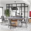 Tavolo allungabile 140/180 da pranzo moderno rovere naturale antracite Rory