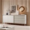 Credenza madia moderna 2 ante 3 cassetti 187xH81 beige Fedra