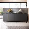 Credenza madia moderna 203xH81 4 ante antracite oro Sky