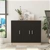 Credenza madia moderna 3 ante design 89xH74 cm rovere nero Task
