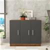 Credenza madia moderna 3 ante design 89xH74 cm rovere scuro antracite Task