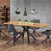 Tavolo da pranzo allungabile 160/200 moderno rovere naturale nero Nicole