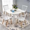 Tavolo rotondo allungabile 102/142 cm moderno design bianco Lucca