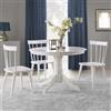 Tavolo rotondo da pranzo moderno industrial 106xH106 bianco Zeus