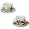 Brandani Tazzina caffè fiori di campo set 2 pezzi new bone china
