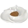 Brandani Antipastiera vortice porcellana/bamboo tre forchettine inox