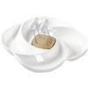 Brandani Antipastiera Girella Porcellana Bianca E Bamboo Con 4 Forchettine Inox