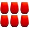 Pasabahce Confezione 6 bicchieri Amber Rosso Pasabache 35 cl