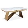 Menzzo Mogarie Tavolo, Bianco/Oro, L180 x P100 x H75 cm