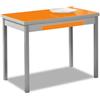 ASTIMESA Ali Cristallo Tavolo da Cucina, Metallo Vetro Legno, Arancione, 100x60cm