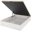 DUÉRMETE ONLINE Canapé Pieghevole Super Rinforzato Grande capacità con Coperchio Traspirante 90 x 190 | Pratico e Robusto | Colore, Legno Lega Acciaio Legato Tessuto 3D, Grigio (Gris Polar)