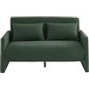 BAÏTA Divano Diritto Convertibile Tessuto Fibbia 2 posti, Verde, 136 x 82 x 79 cm