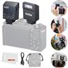 Godox iM22 Flash per fotocamera, mini flash Speedlite, 440 flash a piena potenza, contatto singolo Hotshoe, batteria al litio integrata per fotocamera Fuji/Sony/Nikon/Canon/Olympus (iM22)