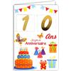 Afie 69-2162 - Biglietto di auguri per compleanno da 1 a 119 anni a scelta, linguette di carta con età in oro dorato lucido e busta colorata