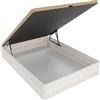 Homey Letto a soppalco super rinforzato grande capacità con coperchio traspirante, angoli arrotondati, legno, pile, 135 x 190