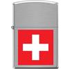 ZIPPO - Bandiera svizzera - Accendino da tempesta, ricaricabile, in confezione regalo di alta qualità