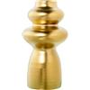 DRW Vaso da Tavolo Astratto in Ceramica in Oro Opaco, Medidas: 17x17x32cm