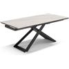 REDÒKASA Tavolo allungabile da pranzo 180x90 HIDRA fino a 260 CM per sala da pranzo, cucina e soggiorno, design moderno con top in grès ceramico (Marmo di Carrara)