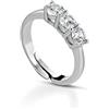 Donipreziosi Anello Trilogy Donna in Argento 925% con Pietre Zirconi Taglio Brillante Regolabile - Ideale come Regalo Fidanzata, Moglie Anniversario - Dimensione Pietre 7 mm