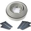aotusoa Aotuosa Bordure per Giardino Flessibile Alta 10 cm e Lunga 10 Metri con 30 Ancoraggi di Fissaggio Bordi Aiuole Plastica per Prato Senza Scavare (Grigio, 10 cm x 10 m)