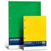 FAVINI Separatore Dividerello - cartoncino colorato 220 gr - A4 - mix 5 colori - Favini - set da 10 fogli (unità vendita 1 pz.)