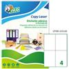 TICO Etichette adesive LP4W - in carta - permanenti - 105 x 148 mm - 4 et-fg - 100 fogli - bianco - Tico (unità vendita 1 pz.)