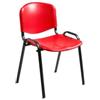 Unisit Seduta attesa Dado D5PS - senza braccioli - PPL - rosso - Unisit (unità vendita 1 pz.)
