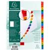 EXACOMPTA Separatore alfabetico A-Z - cartoncino bianco 160 gr - tasti colorati - A4 - Exacompta (unità vendita 1 pz.)