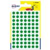 AVERY Etichette adesive tonde PSA - in carta - permanenti - diametro 8 mm - 70 et-fg - 7 fogli - verde - Avery (unità vendita 1 pz.)