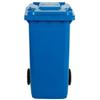 Mobil Plastic Bidone carrellato - 48x55x93 cm - 120 L - blu - Mobil Plastic (unità vendita 1 pz.)