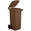 Mobil Plastic Bidone carrellato - 48x55x93 cm - 120 L - marrone - Mobil Plastic (unità vendita 1 pz.)