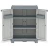 TERRY Armadietto Domino Wave - Base 700UW - 2 ante - 70 x 43,8 x 97,6 cm - PPL - grigio - Terry (unità vendita 1 pz.)