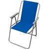 Garden Friend Sedia pieghevole Relax - 76 x 47 x 53 cm - acciaio verniciato-PVC - blu - Garden Friend (unità vendita 1 pz.)