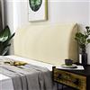 YUPAK Copri/copertura Testata Letto Matrimoniale Elastica, Copritestata Fodera Protezione Peluche Testata Addensare Elastico All-inclusive Coperchio Europeo Soft Cover Lavabile,Beige-170~180CM