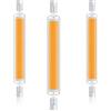 Generico Lampadine LED R7S 118mm Dimmerabile, 20W Sostituisce Alogena 200W J118, 2000LM, Luce Calda 2700K, Doppia Estremità COB Luce Lineare Proiettore, 3 Pezzi
