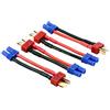 OliRC 4 pz T-Plug Deans Style Maschio a EC2 Femmina Connettore Adattatore con 5cm 2in 16awg Wire (C38-4)