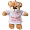 TE-Trend Orsacchiotto di peluche con scritta in lingua tedesca Gute Besserung Teddy, regalo di recupero con orsacchiotto portafortuna, 24 cm, marrone