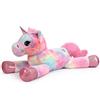 Yeqivo Giocattoli di Unicorno Gigante Peluche Animali di Peluche di Unicorno Viola Grande Arcobaleno Unicorn Plush （Rosa,60CM）