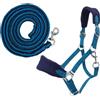 PFIFF 103103 - Set di 3 cavezze Sunny, con cavezze, Maglia e Frange, Personalizzabili, Colore: Blu Chiaro, Full