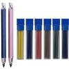 JOMPENS Set di 8 portamine in metallo da 5,6 mm, con mine in grafite, per ingegneria, marcatura, schizzi, disegno, costruzione architettonica (blu e rosa)