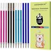 LVZONGXIN Mine di ricambio cancellabili compatibili con Legami | [3 blu + 3 neri + 3 rosa + 3 blu turchese], punta 0,7 mm, altezza 13 cm, inchiostro cancellabile