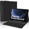 JADEMALL Custodia con Tastiera per Samsung Tab S10 FE 10.9 2025/S9 FE 10.9 2023, Italiano QWERTY Tastiera Bluetooth Magnetica Staccabile per Samsung Galaxy Tab S10 FE/S9 FE 10.9/S9 11, Nero