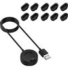 Ewbob Caricatore compatibile con Garmin Fenix 7,7X,7S,6 PRO,6X PRO,6S,6S PRO,6, 5, 5 Plus,vivomove sport,Forerunner 55 745 45 45S,Venu 2/2S/2 Plus,instinct 2/2S Caricabatterie Cavo+Silicone Tappi