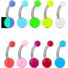 CM Crareesi Mania 10 piercing per ombelico in acrilico flessibile 14 g, piercing per ombelico, piercing per ombelico, piercing per ombelico, 10 pezzi, Acrilico