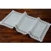 Generisch Tovaglia in pizzo con orlo cavo e pizzo all'uncinetto, 40 x 90 cm, colore: bianco