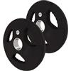 Donatif Dischi in ghisa per bilanciere olimpico foro 50 mm, 2 Dischi palestra gommati tolleranza +/- 1%, Disco per bilanciere 2-25 kg (2,5 KG, Rotondo)