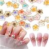 Moguri 100 ciondoli per unghie con fiori in resina 3D, decorazioni per unghie fai da te, accessori per la primavera dell'estate, matrimoni, piccoli fiori per nail art per donne, gioielli fai da te per