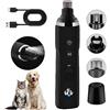 Anluomania Tagliaunghie per Cani Elettrico, Lima Unghie Cani con luci LED Ricaricabile, Tagliaunghie Elettrico, Tagliaunghie Indolore per Cani e Gatti di Taglia Piccola Media e Grande, 2 velocità