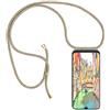 SIMao Cover Collana per Cellulare Compatibile con Xiaomi Mi 9 Lite/Mi A3 Lite Custodia Trasparente Silicone con Cordino Necklace Case Antiurto Cover Custodia da Collo Custodia con Cordino, Arcobaleno