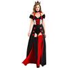 Vhersily 2025 Regali di Carnevale - Costume da Regina del Cuore da Donna Alice nel Paese delle Meraviglie Vestito Halloween Carnevale Party Cosplay